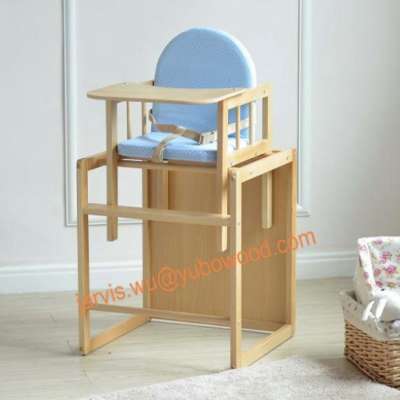 3 in 1 Wooden baby detached high Chair