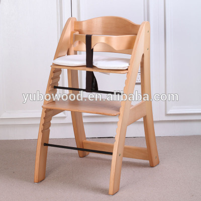 Safety baby high chair wooden high chair