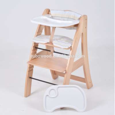 Baby High Chair with Large Food Tray white colour